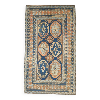 6x11 Unique Handmade Blue Persian Rug, 188x328Cm