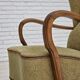 1960s, Danish armchair, light green furniture velour, beech wood.