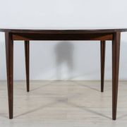 Mid-Century Round Rosewood Dining Table by Henry Rosengren Hansen for Brande Mobel Industry, 1960s