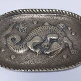 Gold-plated bronze crocodile emptier