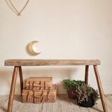 Old patinated farm bench