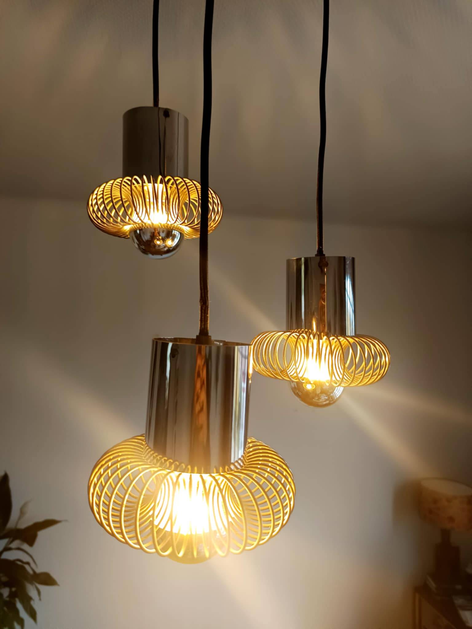 Space Age chandelier by Philippe Rogier for Oxar, 1970