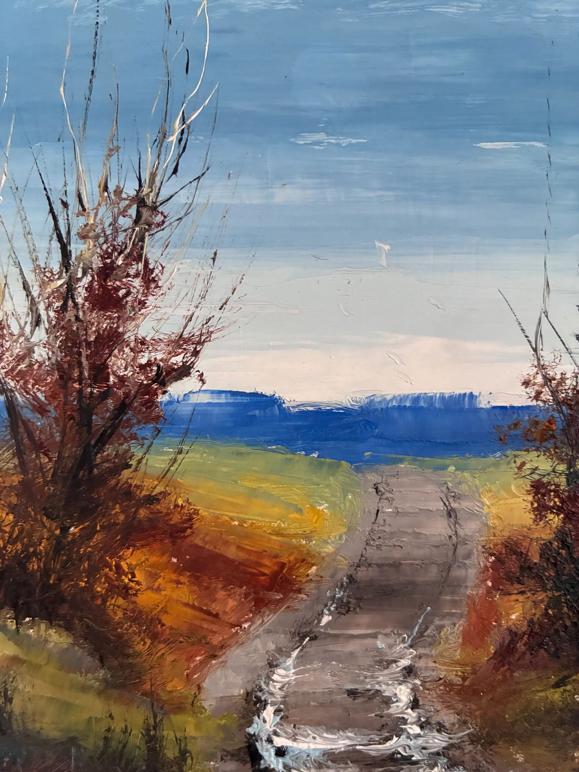 Vintage original landscape oil painting