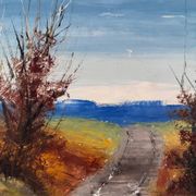 Vintage original landscape oil painting