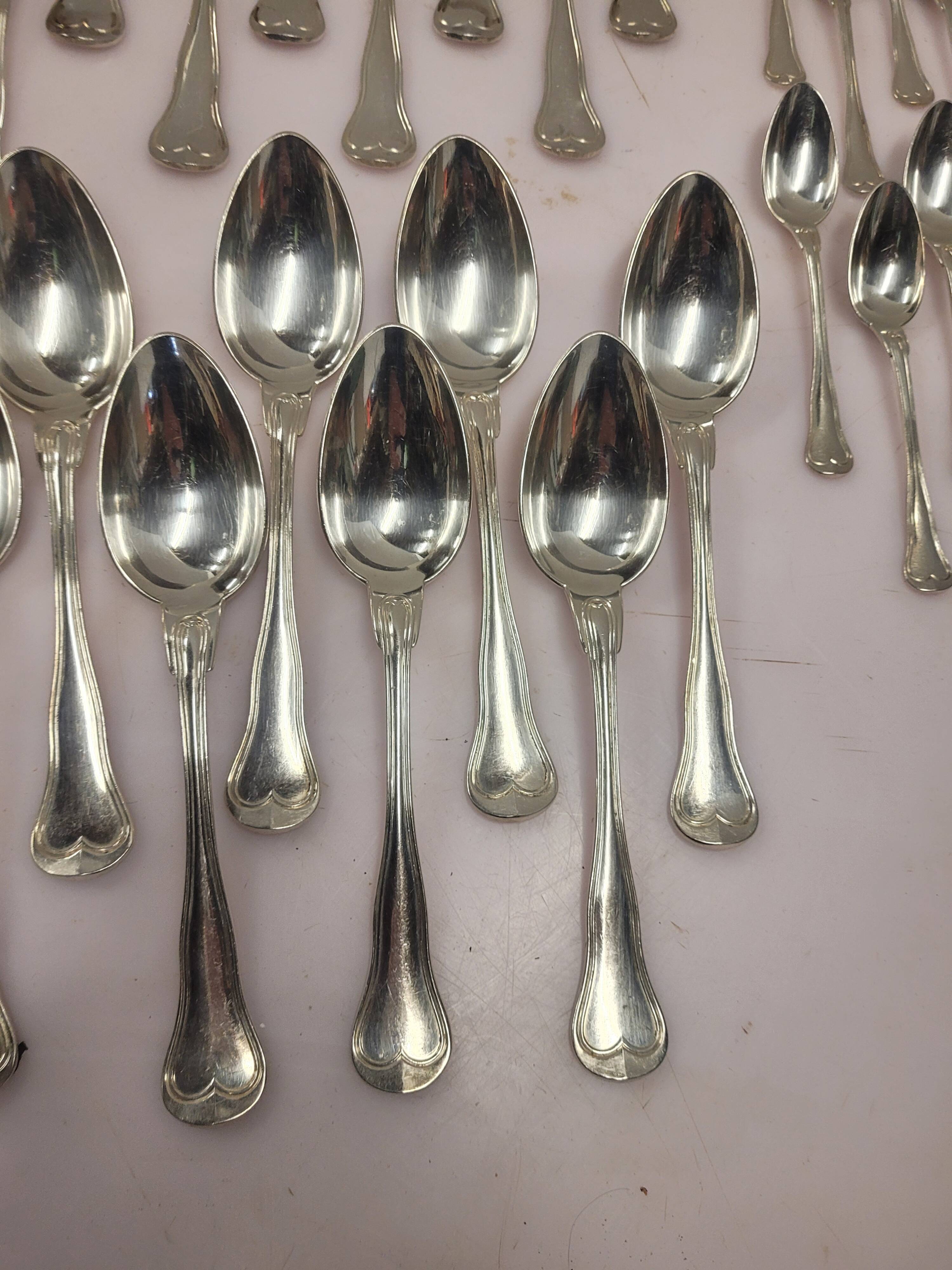 Christofle cutlery set in silver metal 36 pieces with its box