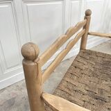 1950s bench in woven rope