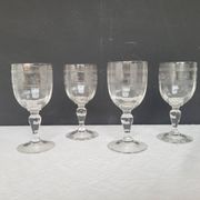 Verres à apéritif gravés soufflés – fin XIXᵉ / début XXᵉ siècle