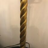 Brass lamp with removable ring around a globe