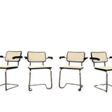 Set of 4 Marcel Breuer style armchair chairs