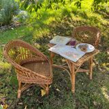 Small wicker children's armchair