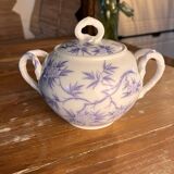 Sucrier Sarreguemines en porcelaine fin XIXe