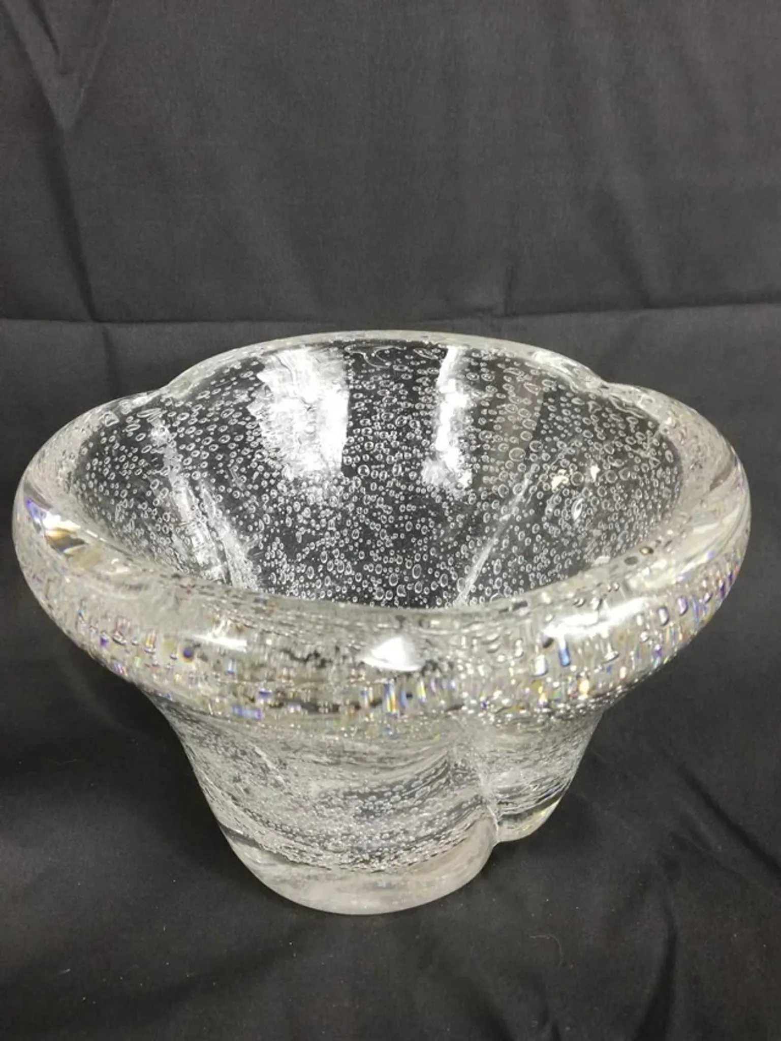 Vase en verre bullé Daum