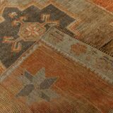 3x12 shades of brunt orange oushak runner rug