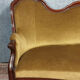 Napoleon III-era seating in mahogany and Genoa velvet around 1850
