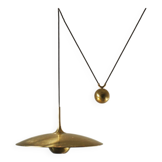 Onos 55 Counterbalance Pendant Lamp in Brass by Florian Schulz