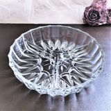 Plat de service dit "mendiant" verre taillé vintage