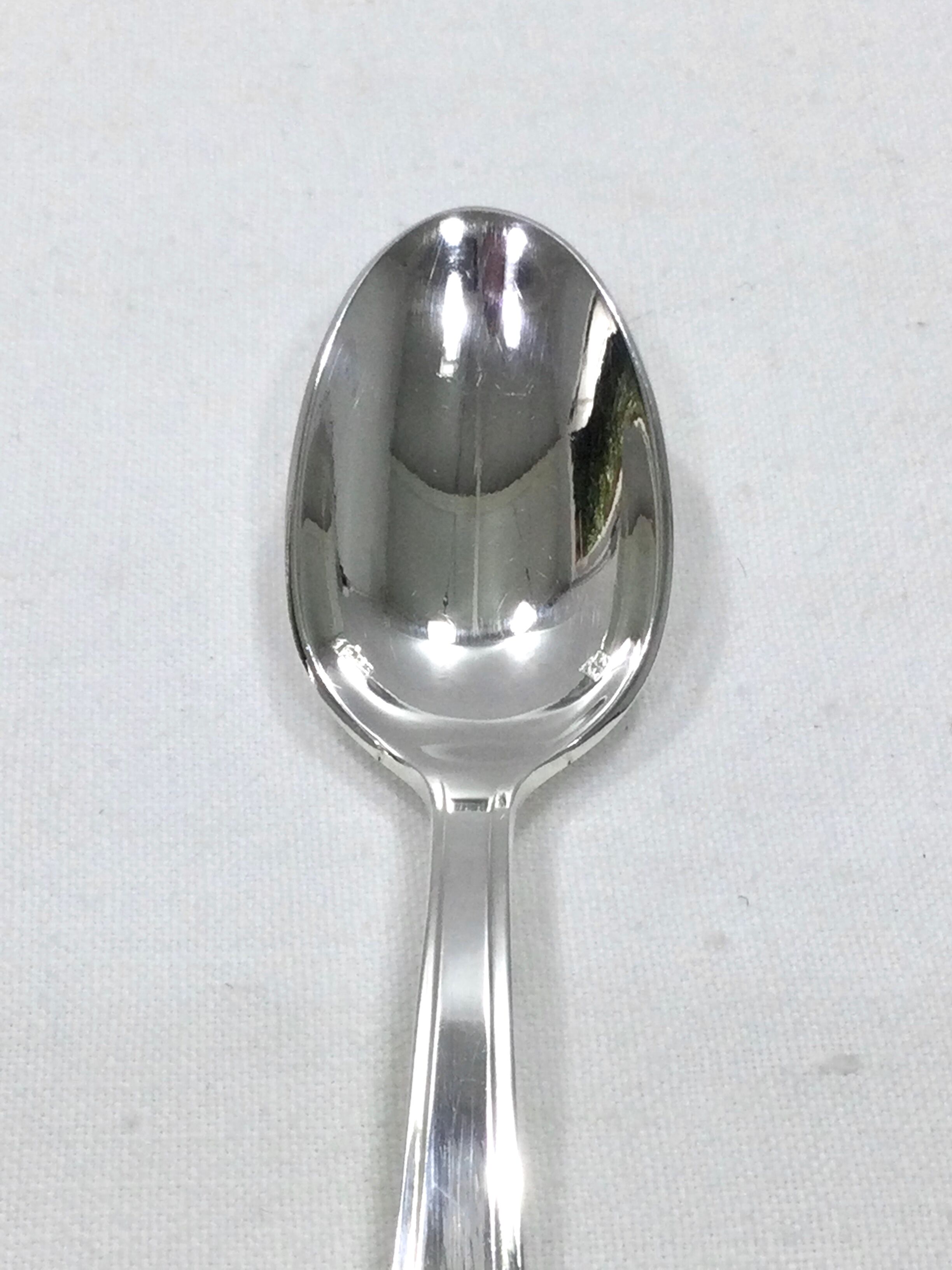 12 cuillères moka en métal argenté flag