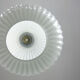 Suspension vintage en verre opalin & laiton