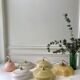 Suspension glass ball of Clichy pink 20s