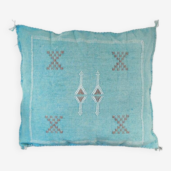 Sabra turquoise Berber cushion