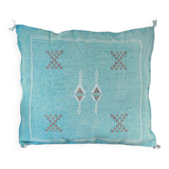 Sabra turquoise Berber cushion