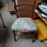 Antique parrot fabric chair