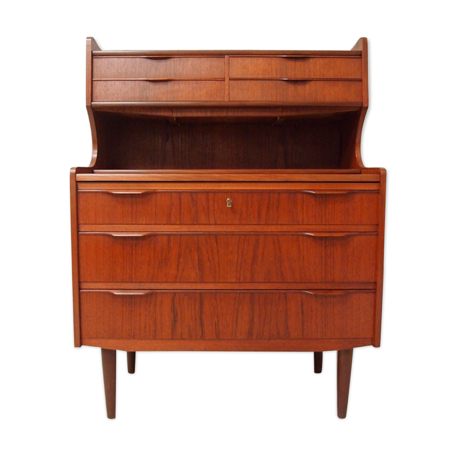 vintage danish teak chest of drawers bureau