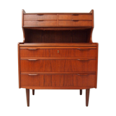 vintage danish teak chest of drawers bureau