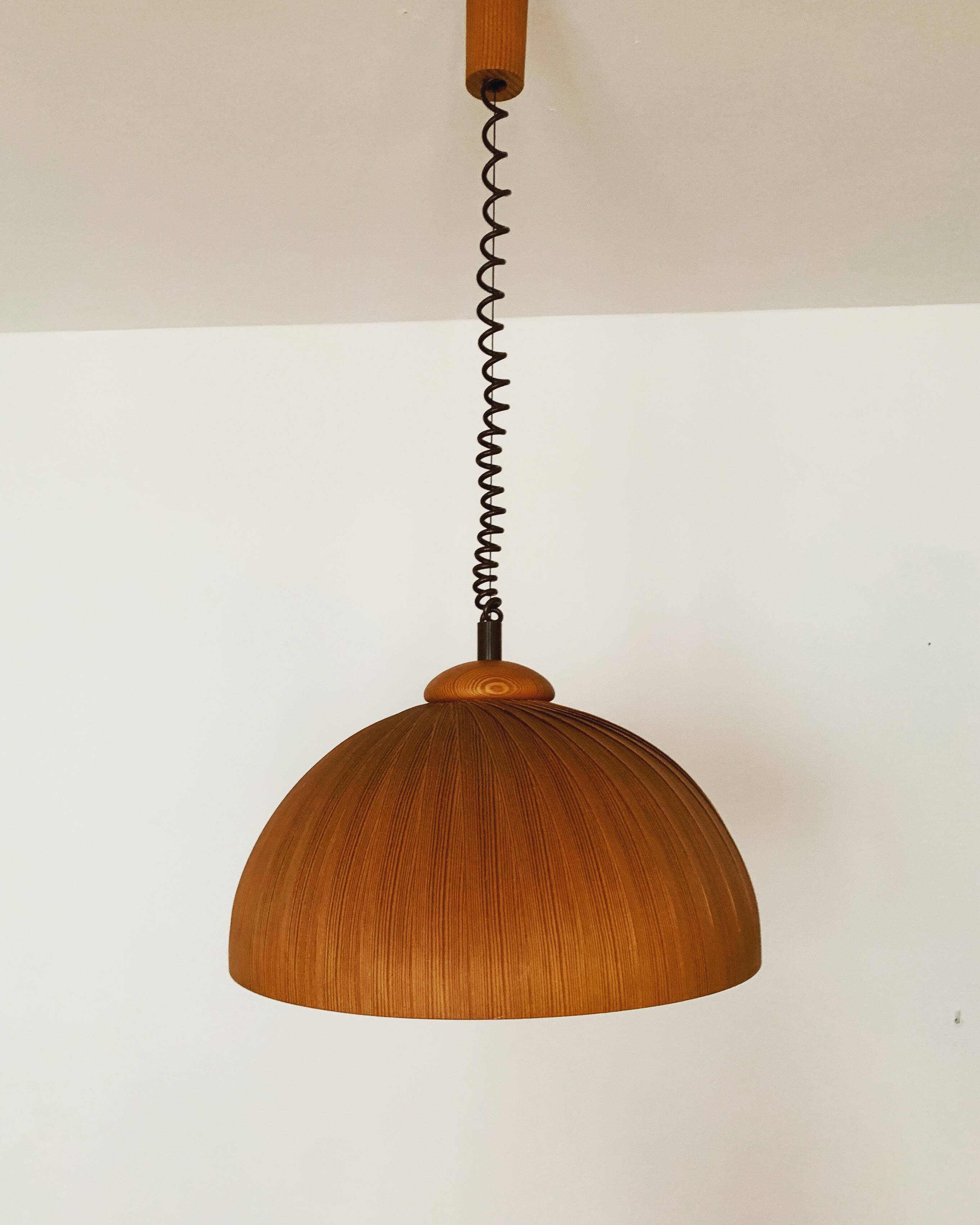 Large Wooden Pendant Lamp