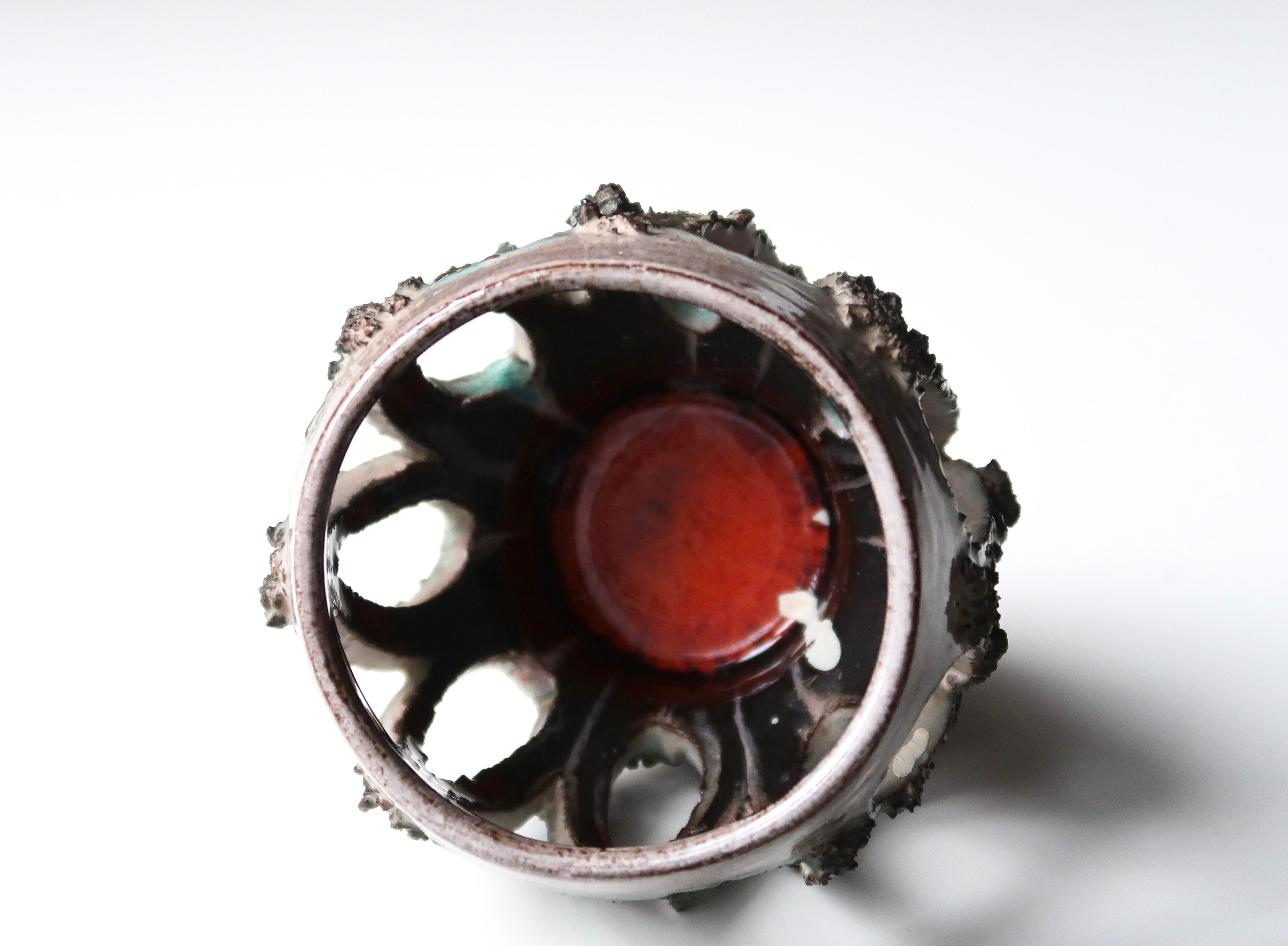 Ceramic photophore candle holder Glit Iceland Lava, 60s