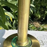 70s Grande Lampe Champignon Vintage - Verre &Métal Doré