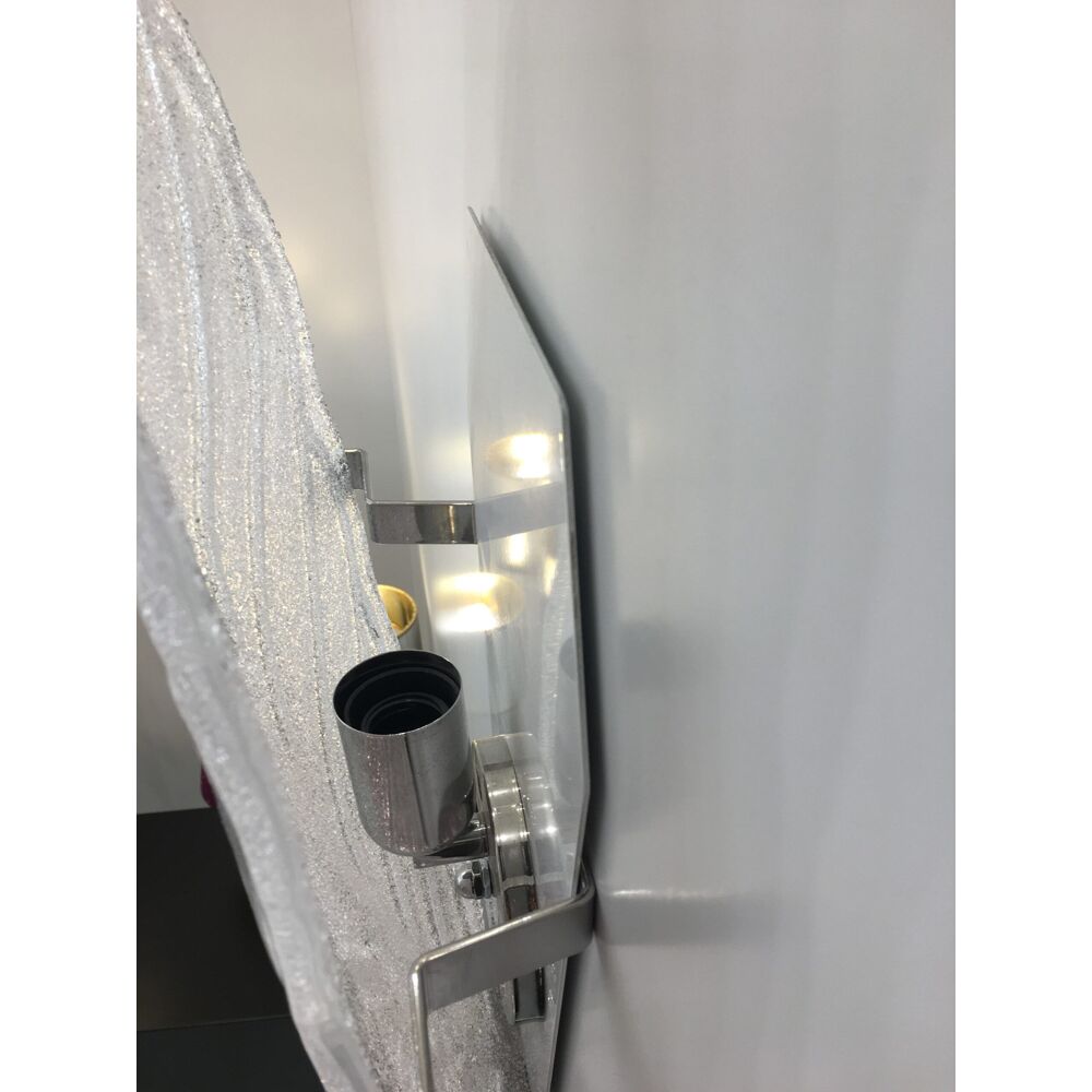 Clear graniglia “leaf” murano glass wall sconce by simoeng