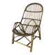 Grand fauteuil en rotin vintage