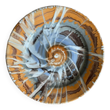 Series of 4 plates Pyroblan Sarreguemines vintage