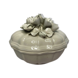 Old candy maker in white art nouveau slurry