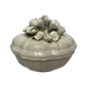 Old candy maker in white art nouveau slurry