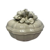 Old candy maker in white art nouveau slurry