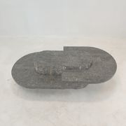 Table basse en pierre fossile, Magnussen Ponte, années 1980