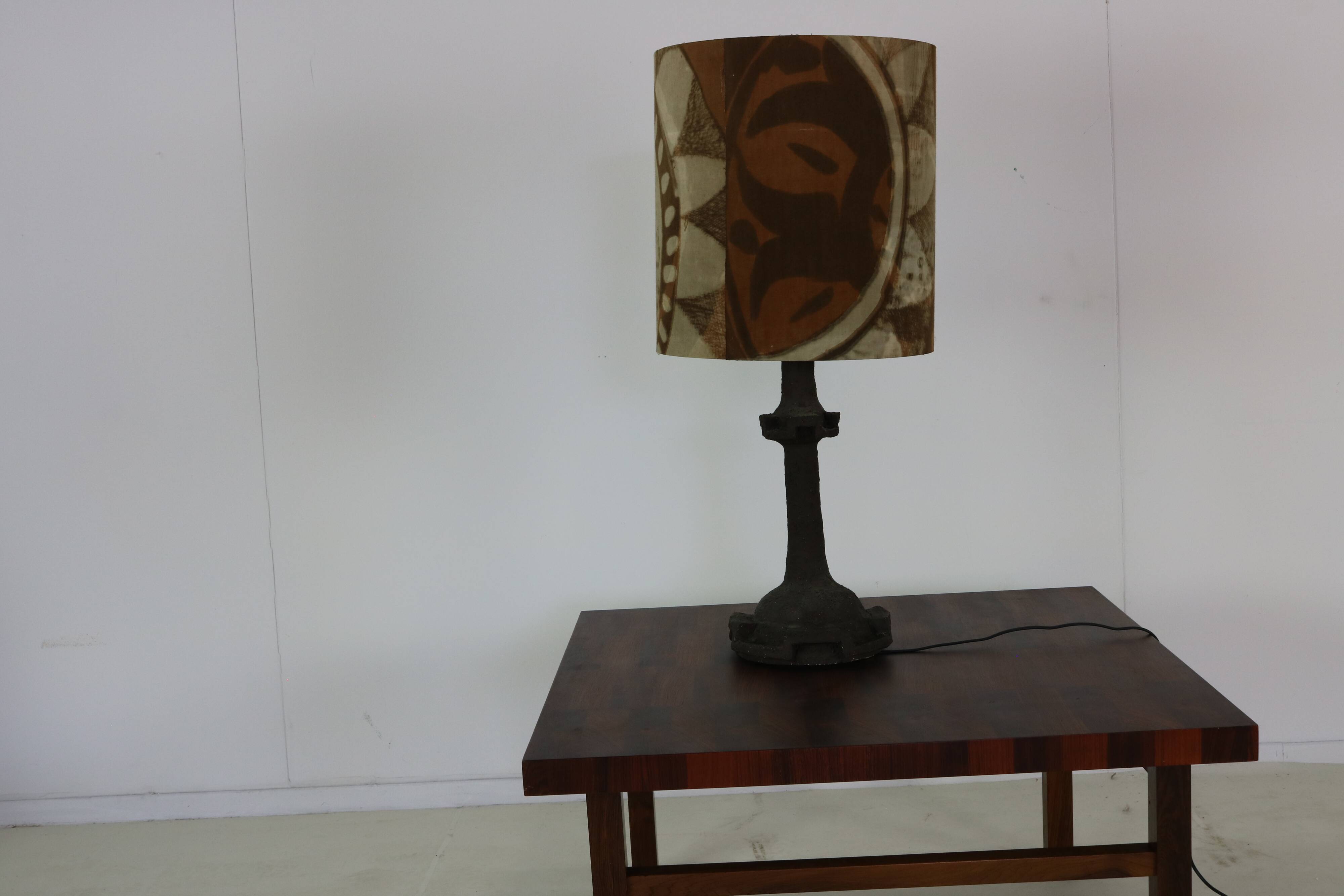 Typical sixties handcrafted ceramic table lamp