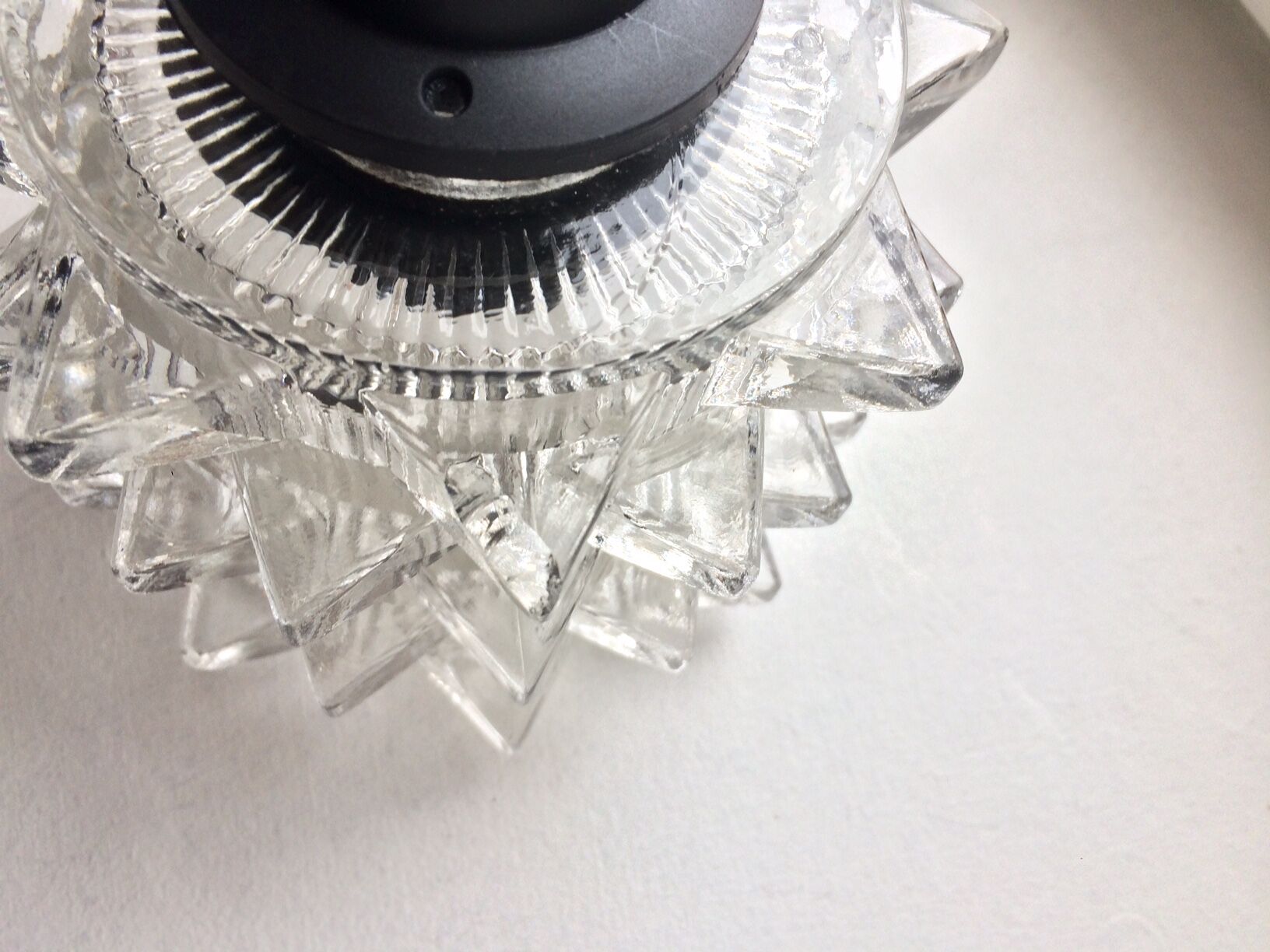 Chiseled glass hanging