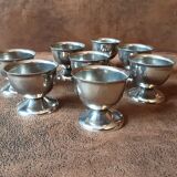 Set of 8 metal egg cups