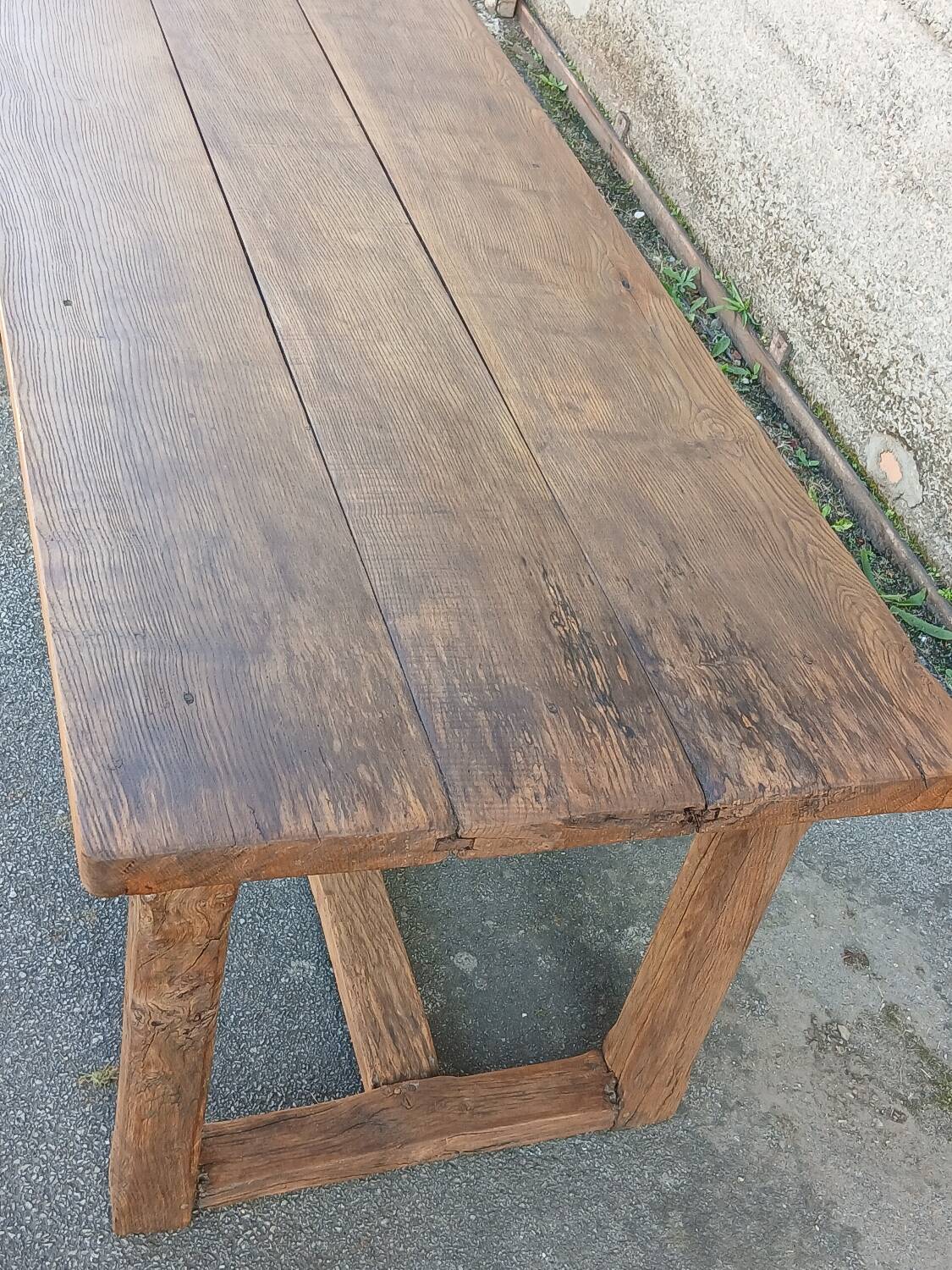 Solid oak farmhouse table