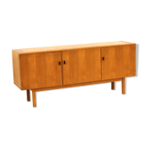 Vintage teak sideboard with doors and drawer made in the 1960s