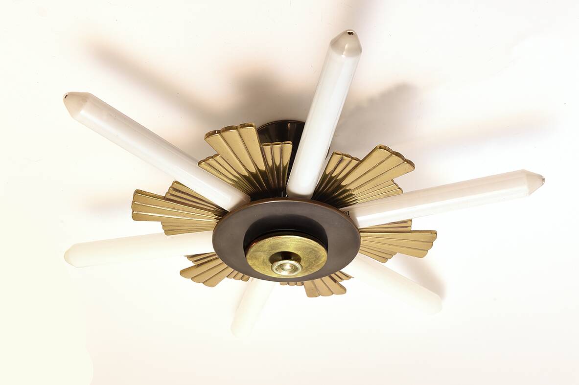 Lampe de plafond en bronze Art Déco par Fog&Mørup, design danois