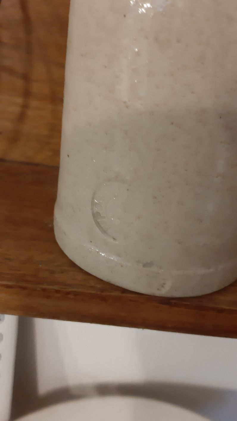 glazed stoneware bottle