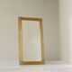 Grand miroir Art déco en laiton patiné avec verre facetté années 1960