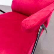 Velvet reclining armchair 1950