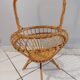Vintage rattan plant holder 1960s