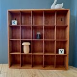 Scandinavian teak locker shelf