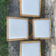 4 tabourets vintage bambou et rotin – années 60/70